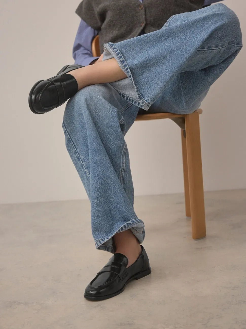 Zwart - Forever Comfort® Penny loafers met ronde neus