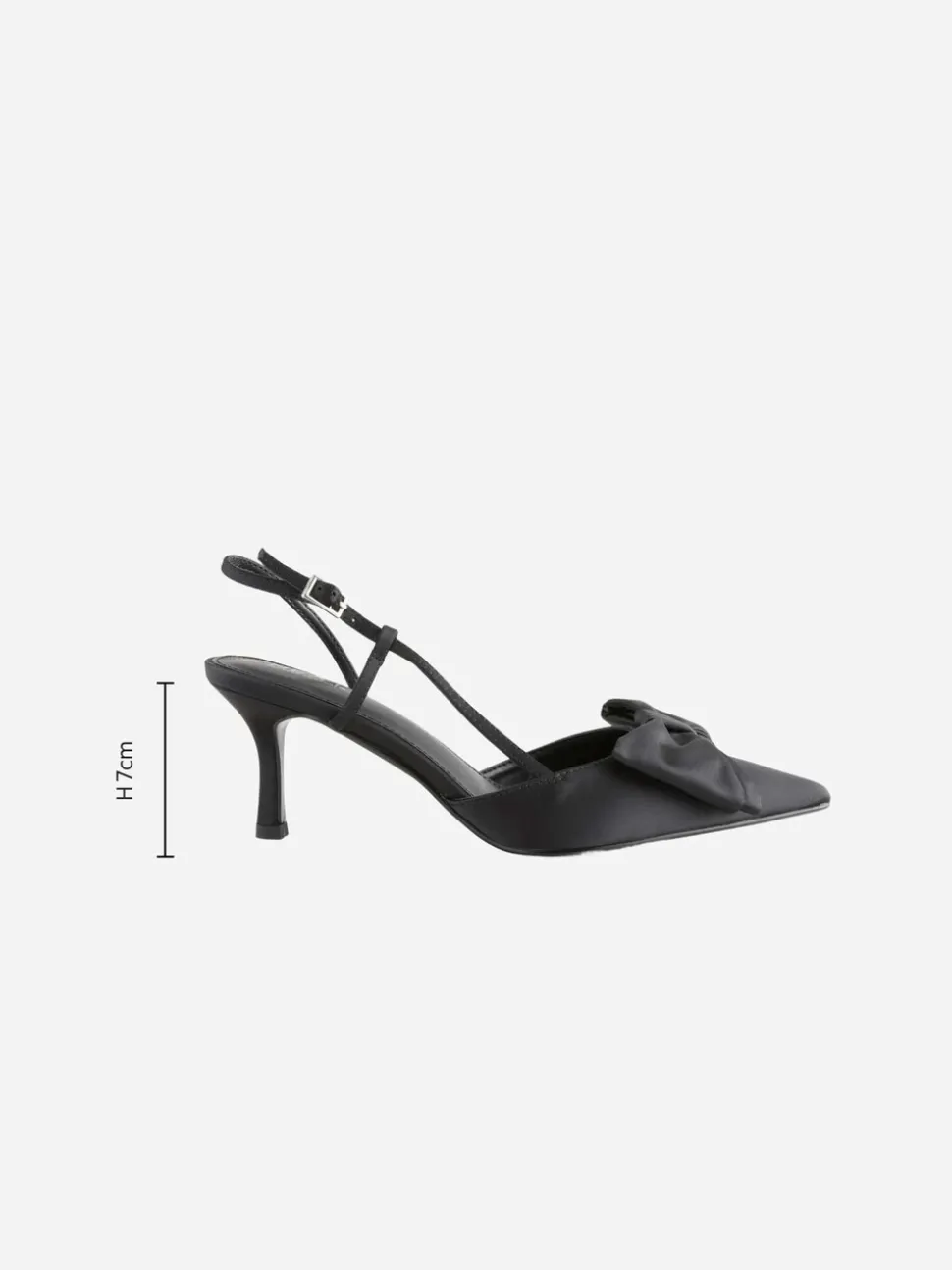 Zwart - Forever Comfort® schoenen met strik, hielbandje en spitse neus