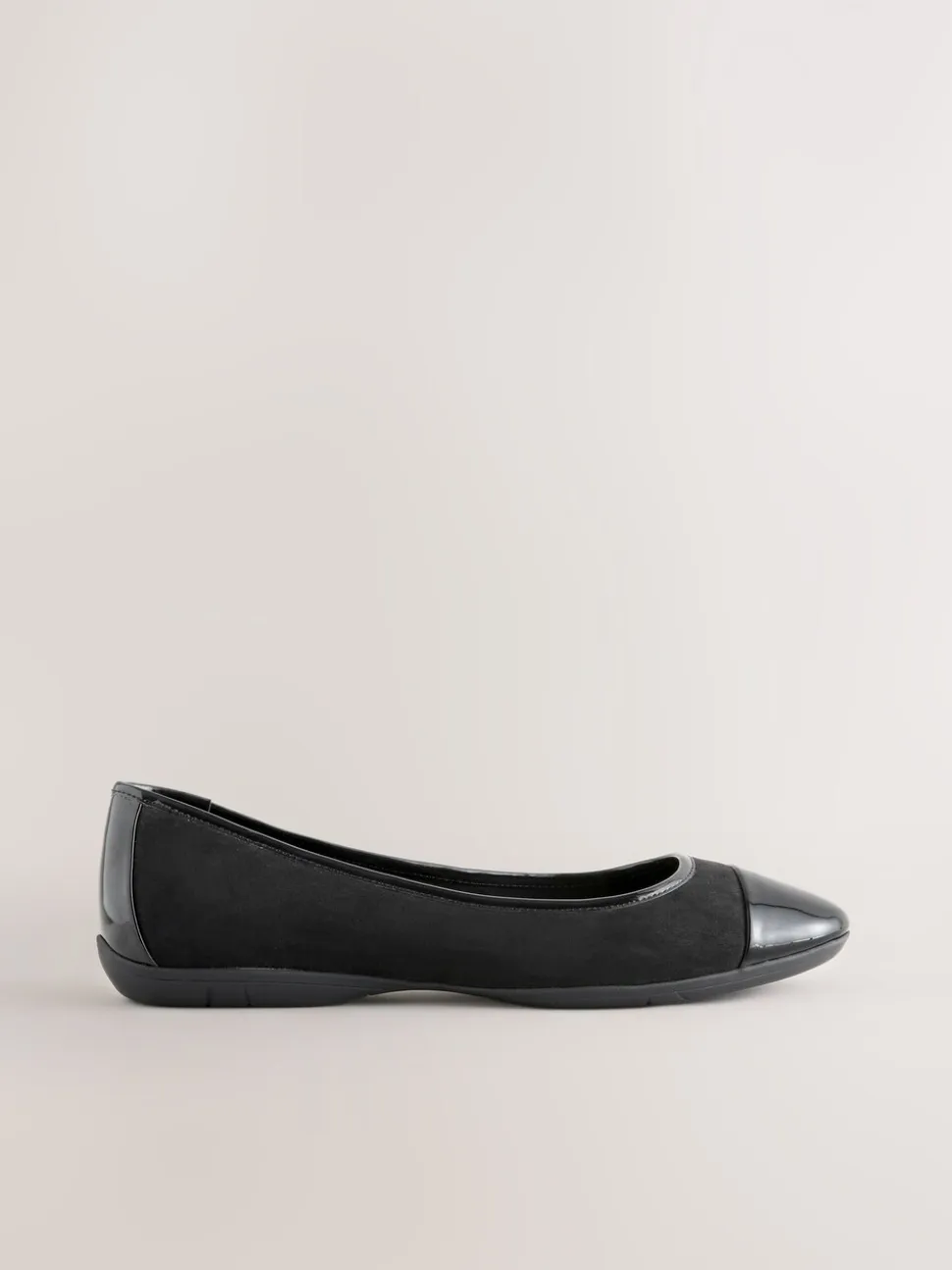 Zwart - Forever Comfort® Toe Cap Ballerina Shoes
