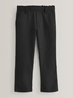 Zwart - Formele schoolbroek met rechte pijpen (3-17jr)
