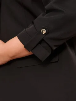 Zwart - Friends Like These maatgesneden blazer met mouwdetails