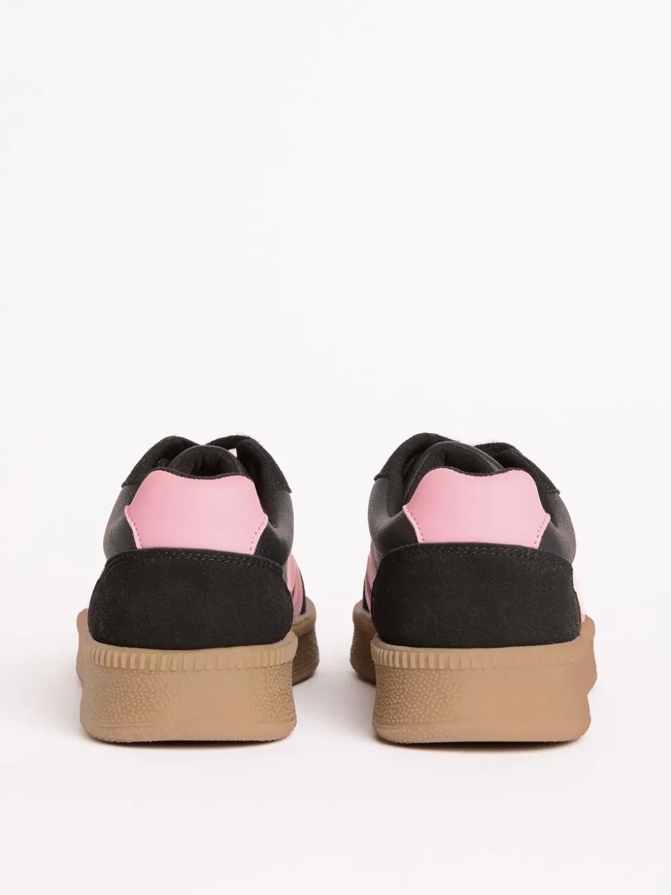 Zwart - Friends Like These Lace Up Retro Gumsole Sports Trainers