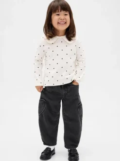 Zwart - Gap Paperbag Horseshoe Jeans (6mths-5yrs) (6mths-5yrs)