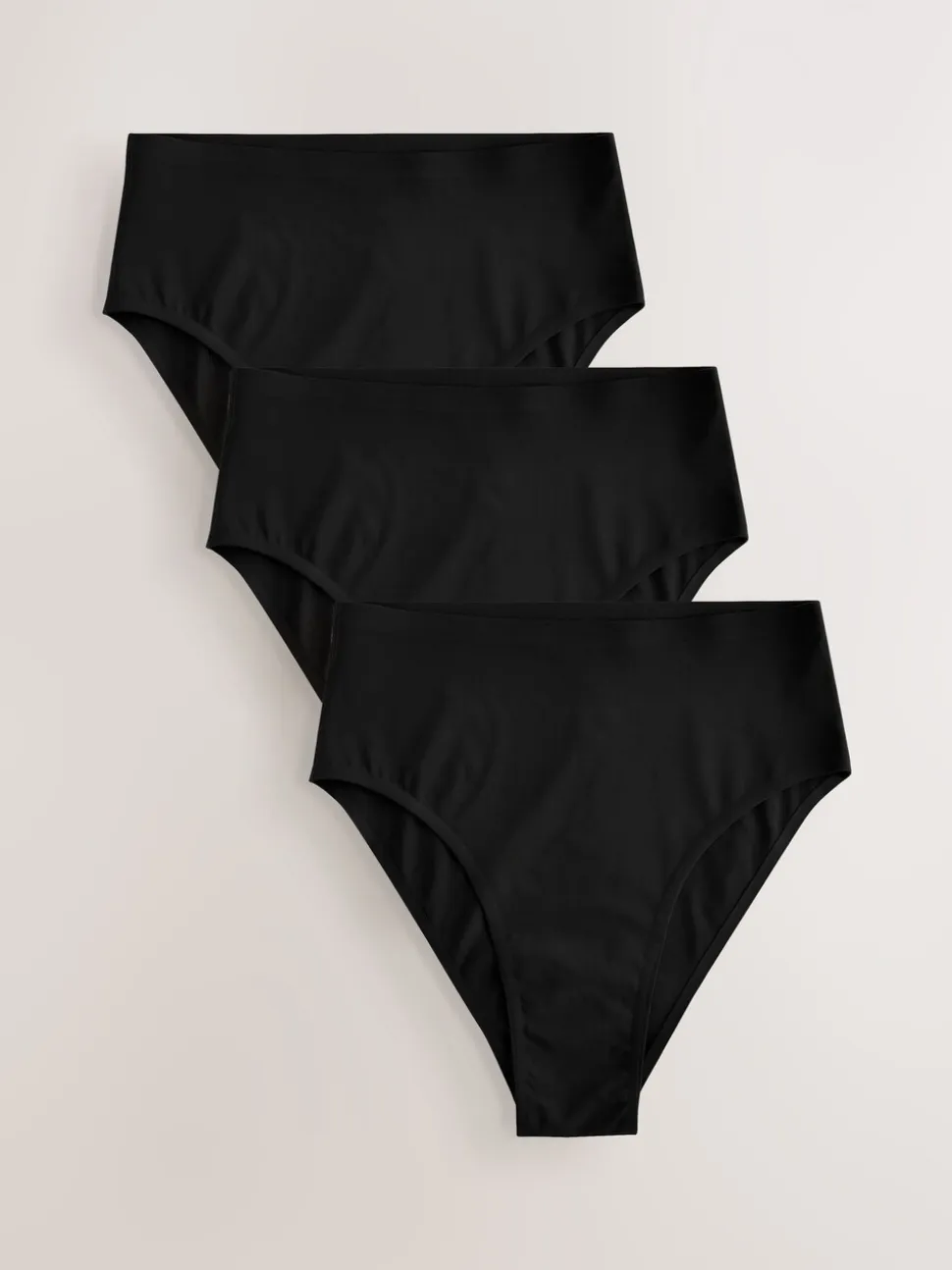 Zwart - Geen zichtbare onderbroeklijn comfortabele slips verpakking van 3