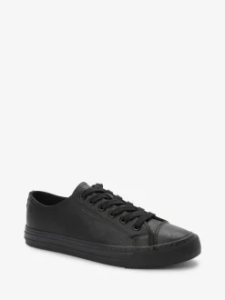 Zwart - Gelakte honkbalsneakers