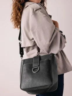 Zwart - Gestructureerde Messenger-tas