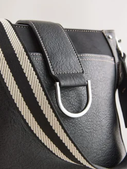 Zwart - Gestructureerde Messenger-tas