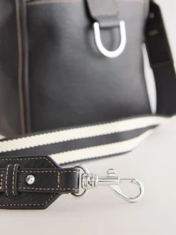 Zwart - Gestructureerde Messenger-tas