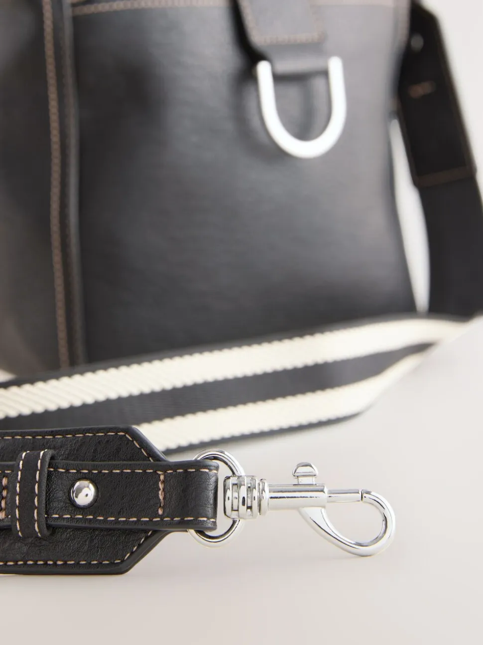Zwart - Gestructureerde Messenger-tas