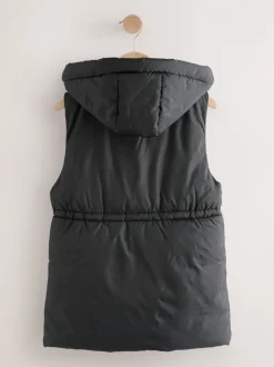 Zwart - Gewatteerde bodywarmer (3 - 16 jr)