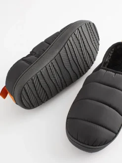 Zwart - Gewatteerde pantoffels