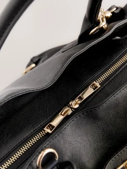 Zwart - Grote shopper met bedeltjes