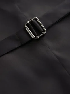 Zwart - Herenvest met textuur