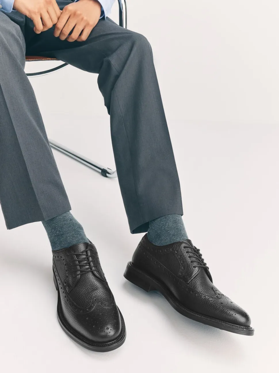 Zwart - Heritage brogue-schoenen