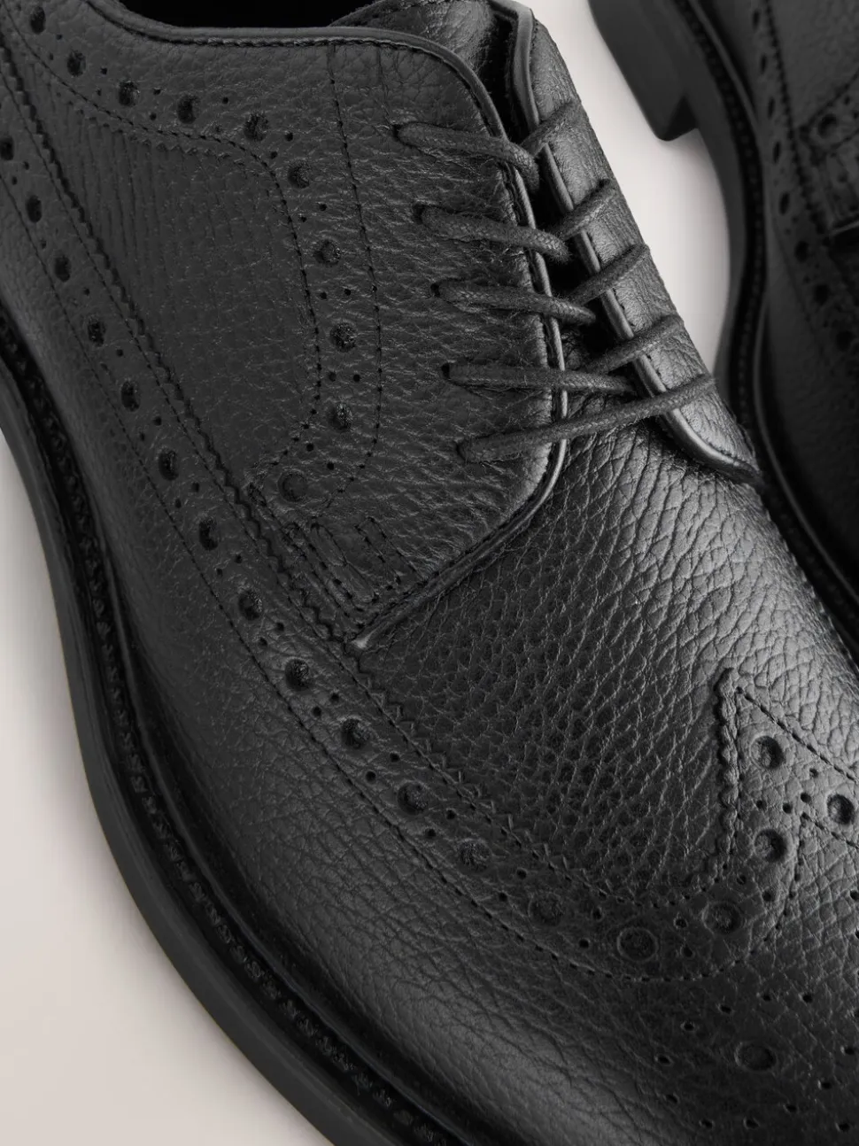 Zwart - Heritage brogue-schoenen