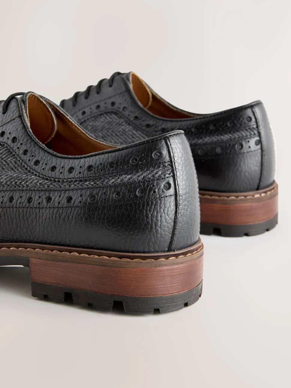 Zwart - Heritage brogue-schoenen