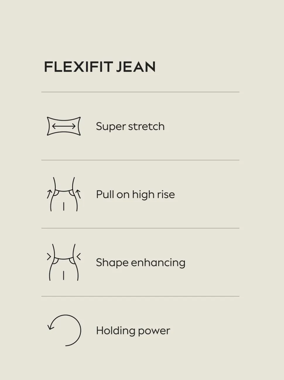 Zwart - High Rise FlexiFit Stretch Pull On Wide Leg Jeans
