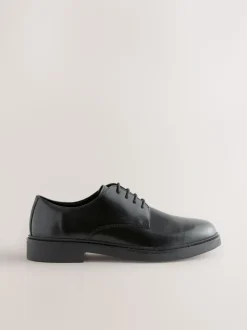 Zwart - Hi-Shine Leather Derby Shoes