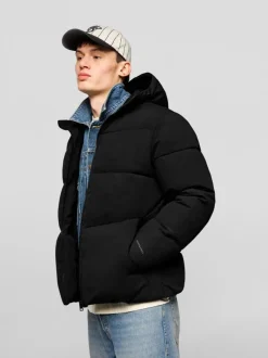 Zwart - Jack & Jones - Gewatteerd jack met capuchon