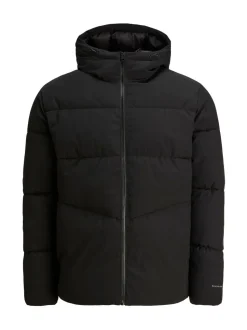 Zwart - Jack & Jones - Gewatteerd jack met capuchon