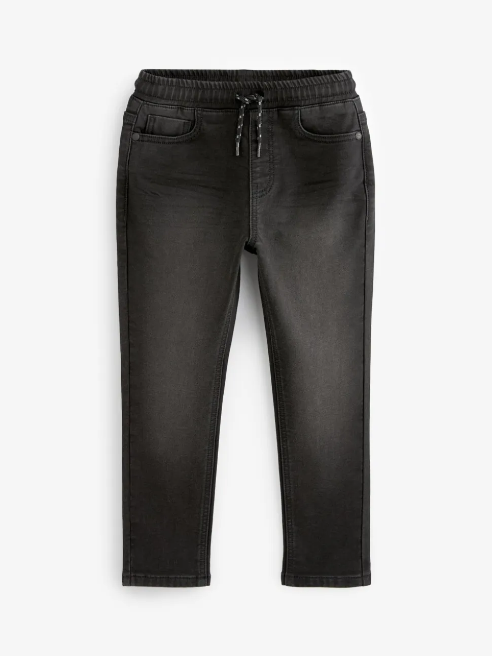 Zwart - Jeans met stretch en elastische taille (3-16 jr)