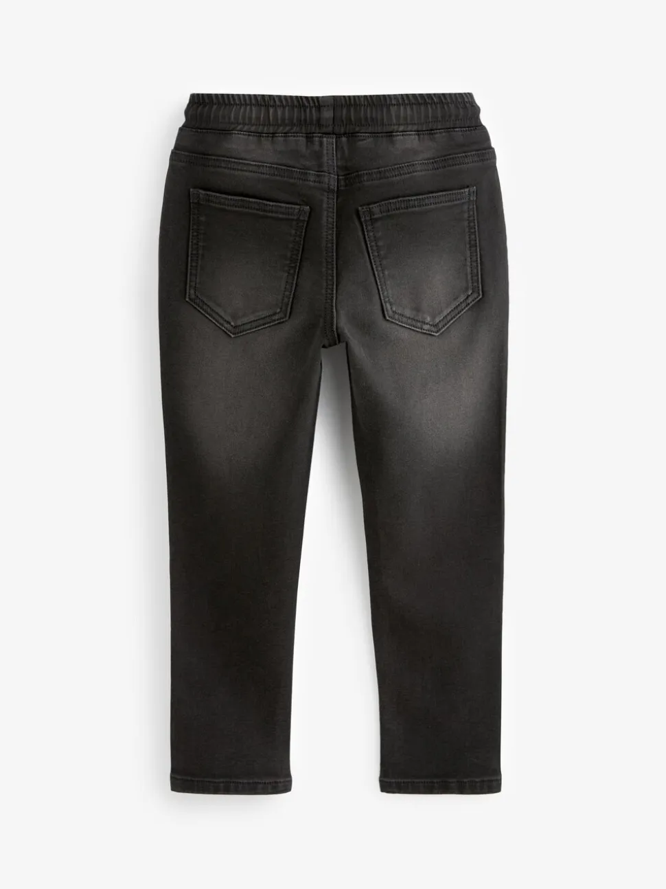 Zwart - Jeans met stretch en elastische taille (3-16 jr)