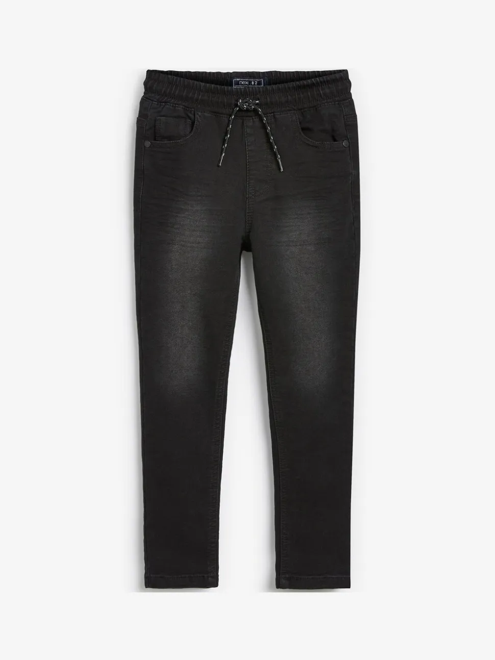Zwart - Jeans met stretch en elastische taille (3-16 jr)