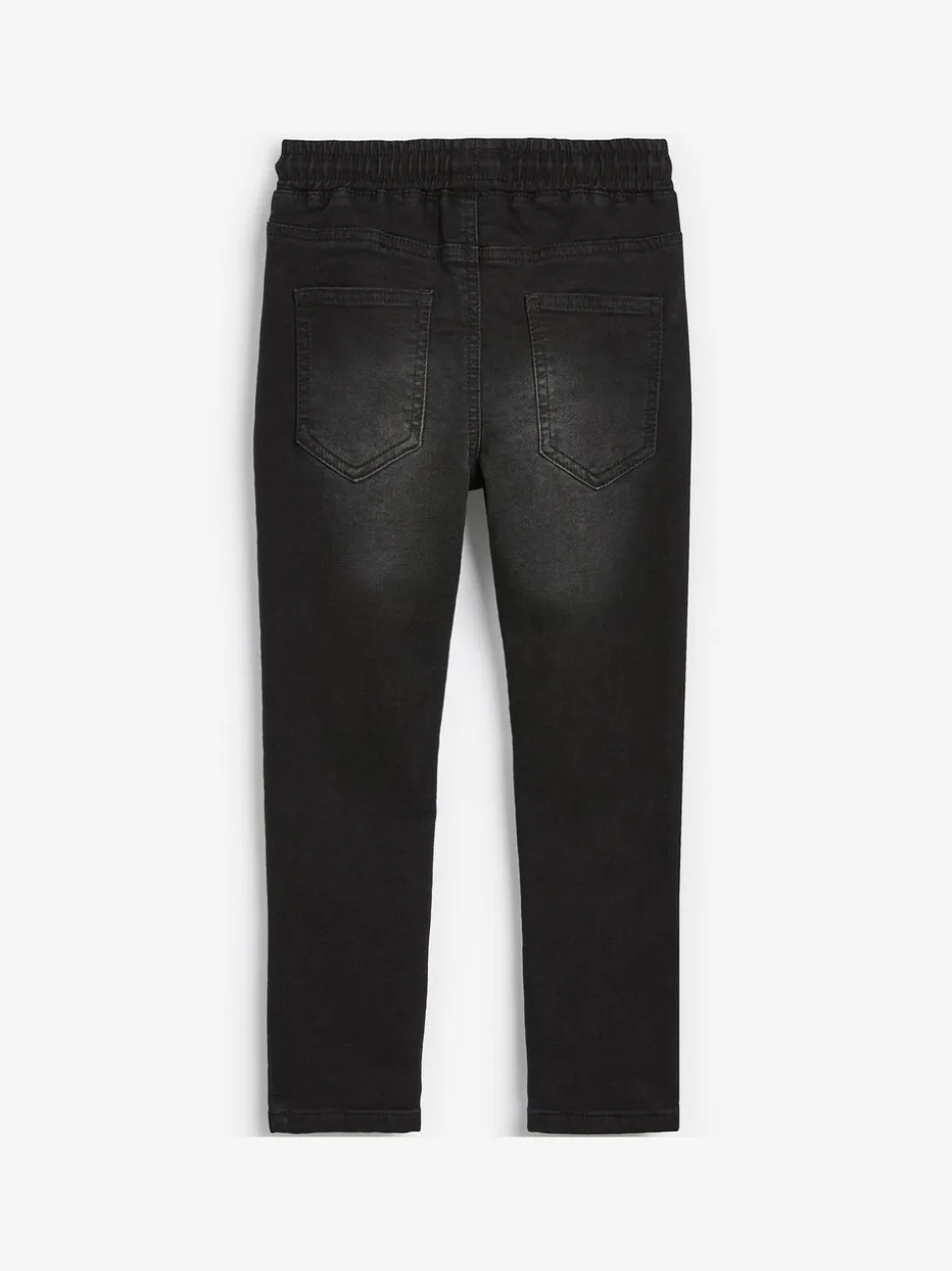 Zwart - Jeans met stretch en elastische taille (3-16 jr)