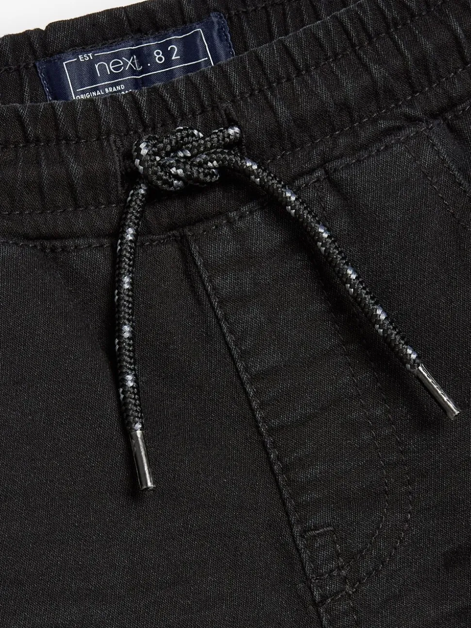 Zwart - Jeans met stretch en elastische taille (3-16 jr)