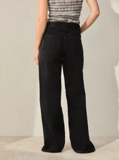 Zwart - Jeans met wijde pijpen