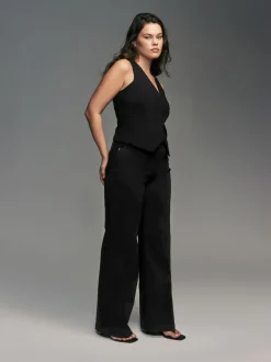 Zwart - Jeans met wijde pijpen