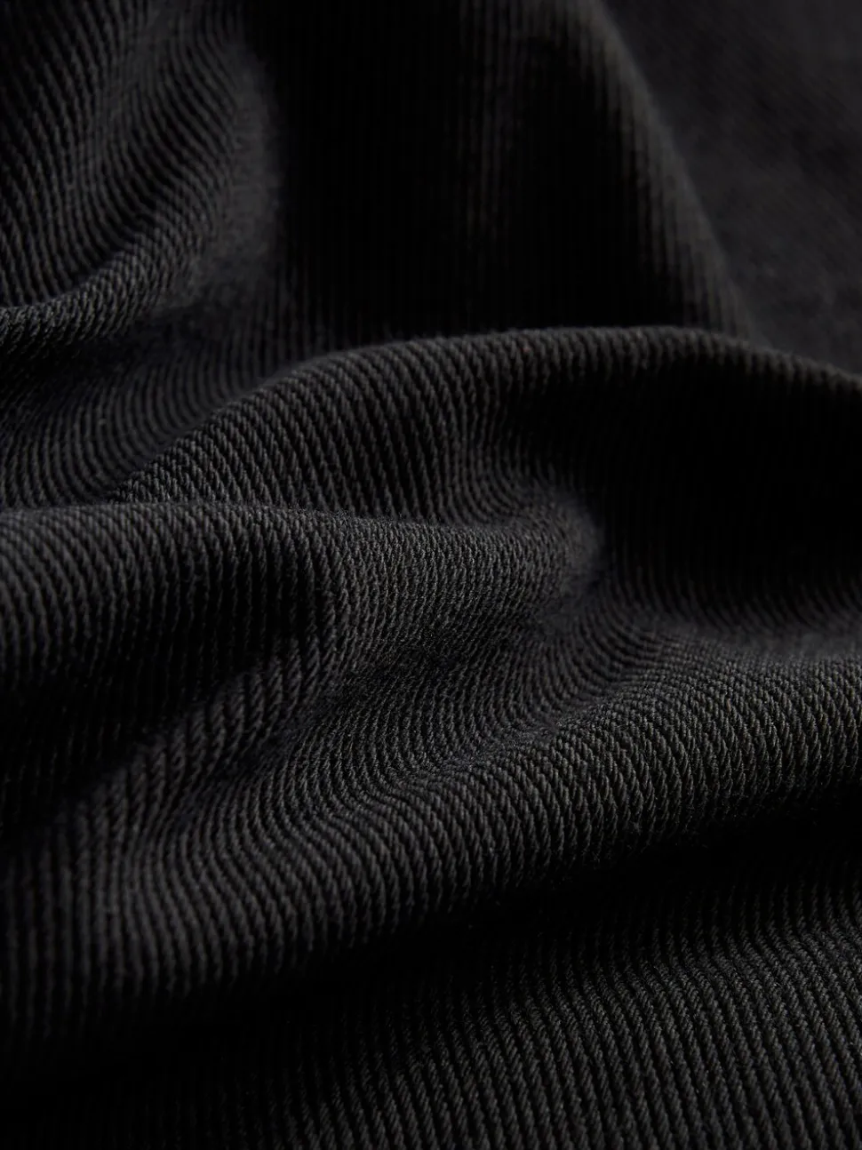 Zwart - Jersey denim broek met wijde pijpen