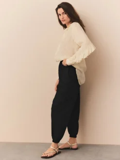 Zwart - Jersey Harem Joggers