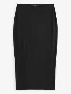 Zwart - Jersey midirok