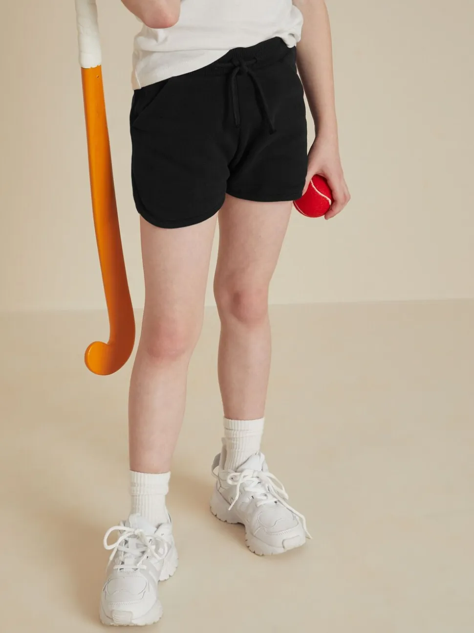 Zwart - Jersey short (3-16 jr)