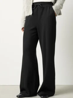 Zwart - Joggingbroek met wijde pijpen