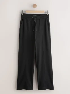 Zwart - Joggingbroek met wijde pijpen