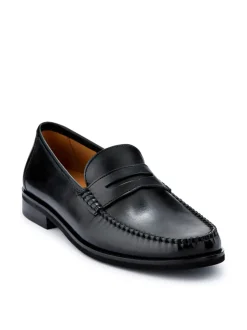 Zwart - Jones Bootmaker Quennell Leather Penny Loafers