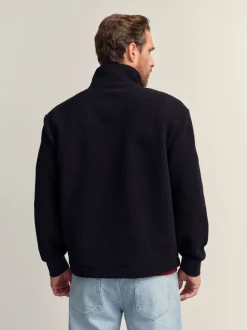 Zwart - Kwartrits - Borg Fleece