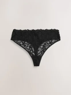 Zwart - Lace Front NVPL Knickers 3 Pack