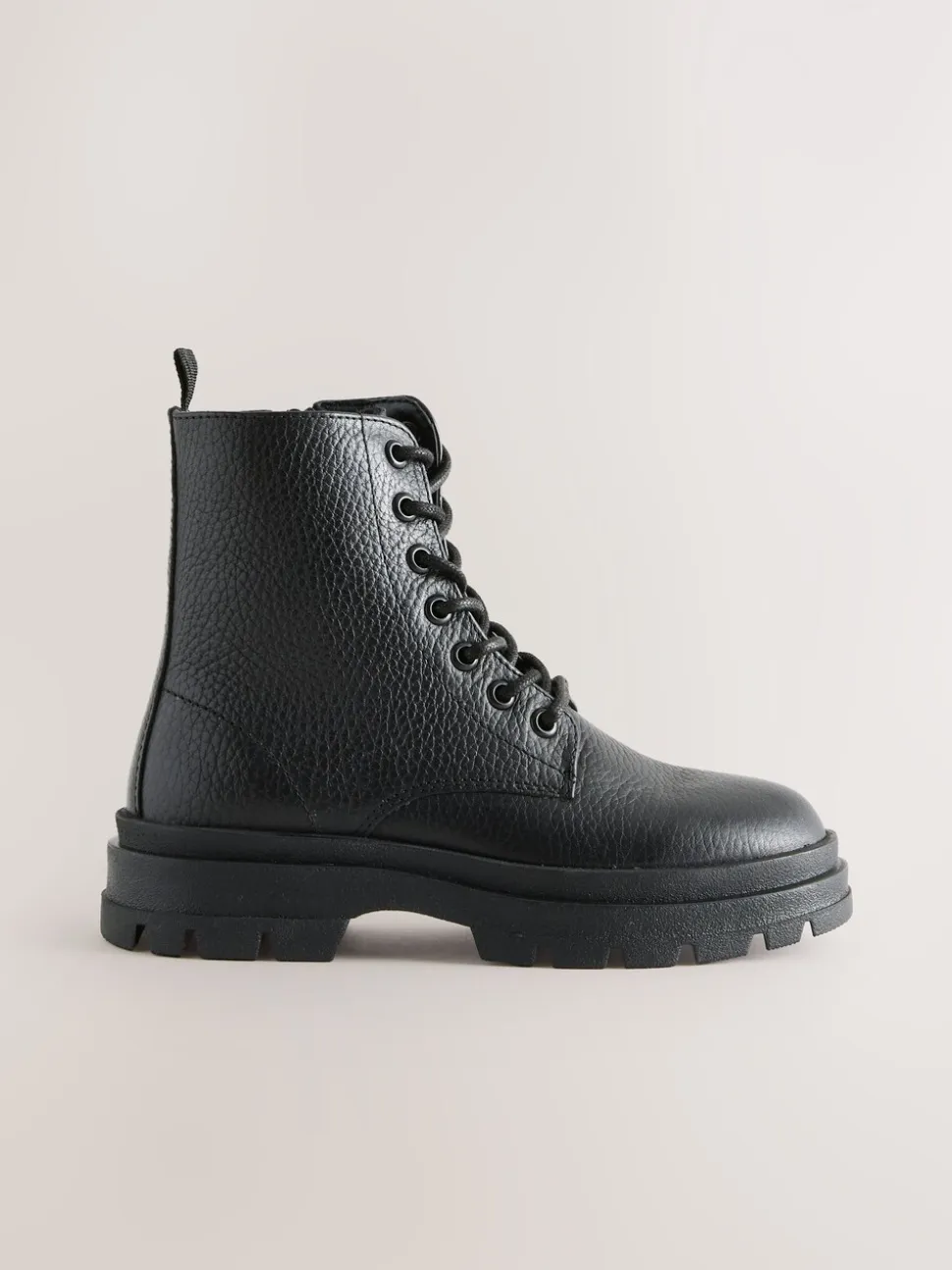 Zwart - Lace Up Leather Boots