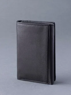 Zwart - Lakeland Leather Bowston portemonnee met opvouwbaar ontwerp