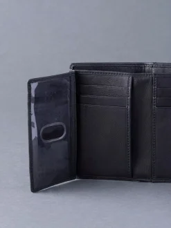 Zwart - Lakeland Leather Bowston portemonnee met opvouwbaar ontwerp
