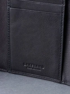Zwart - Lakeland Leather Bowston portemonnee met opvouwbaar ontwerp