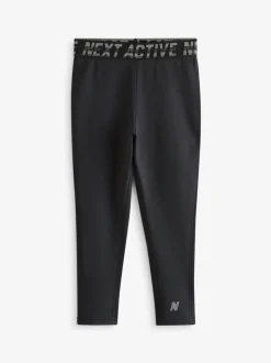 Zwart - Leggings basislaag (3-16jr)
