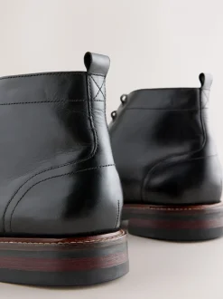 Zwart - Leren boots met neusstuk