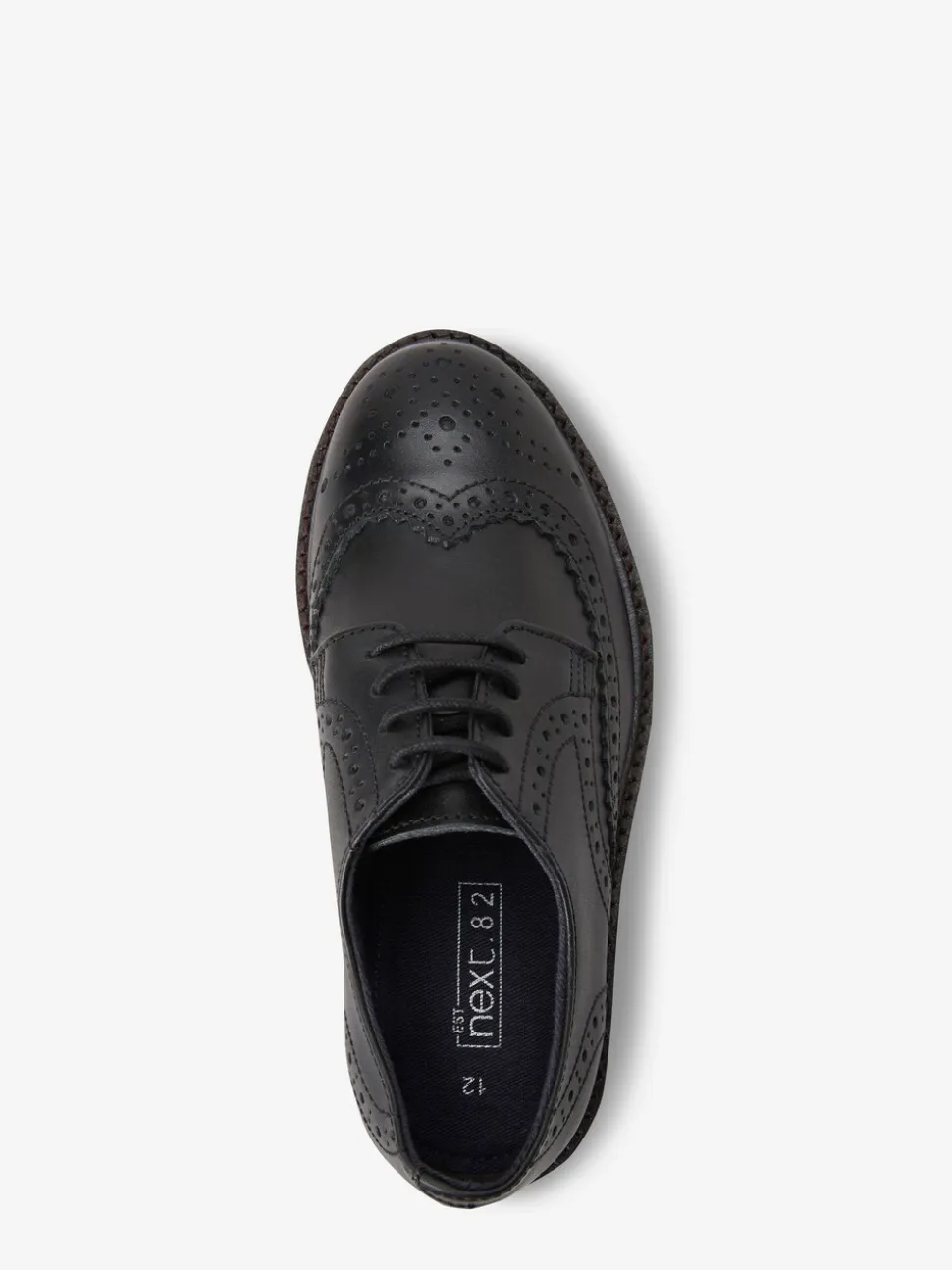 Zwart - Leren Brogue schoenen met veters