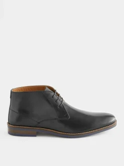 Zwart - Leren chukka schoen