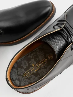 Zwart - Leren chukka schoen