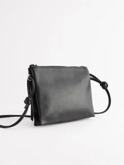 Zwart - Leren crossbodytas